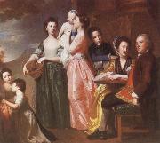 George Romney THe Leigh Family oil painting on canvas